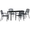 vidaXL Garden Dining Set 5 pcs Anthracite Powder-Coated Steel