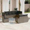 vidaXL 8 Piece Garden Sofa Set with Cushions Grey Poly Rattan