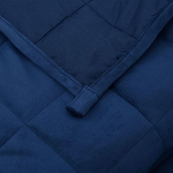 vidaXL Weighted Blanket Blue 135x200 cm Single 6 kg Fabric