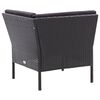 vidaXL 8 Piece Garden Lounge Set with Cushions Poly Rattan Black