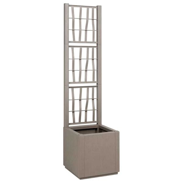 vidaXL Garden Planter Grey 36 x 36 x 140 cm Polypropylene