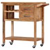 vidaXL Kitchen Trolley 80x45x91 cm Solid Wood Acacia