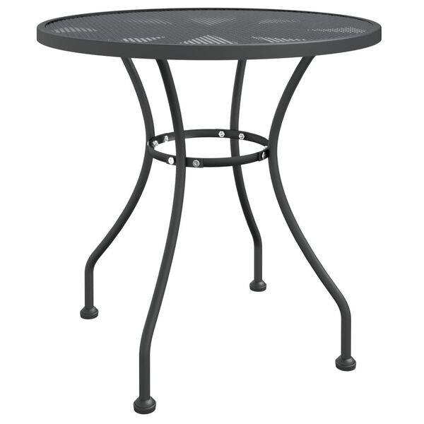 vidaXL 3 Piece Garden Dining Set Expanded Metal Mesh Anthracite