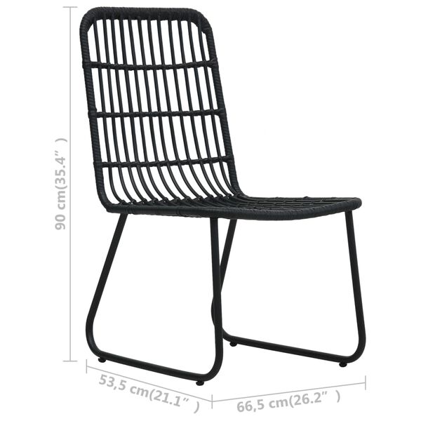 vidaXL 7 Piece Outdoor Dining Set Poly Rattan and Glass