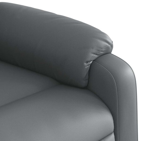 vidaXL Electric Stand up Massage Recliner Chair Grey Faux Leather
