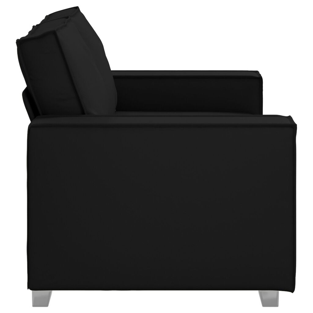 vidaXL Loveseat Sofa Black 120 cm Faux Leather