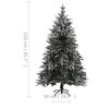vidaXL Artificial Pre-lit Christmas Tree with Flocked Snow 210 cm PVC&PE