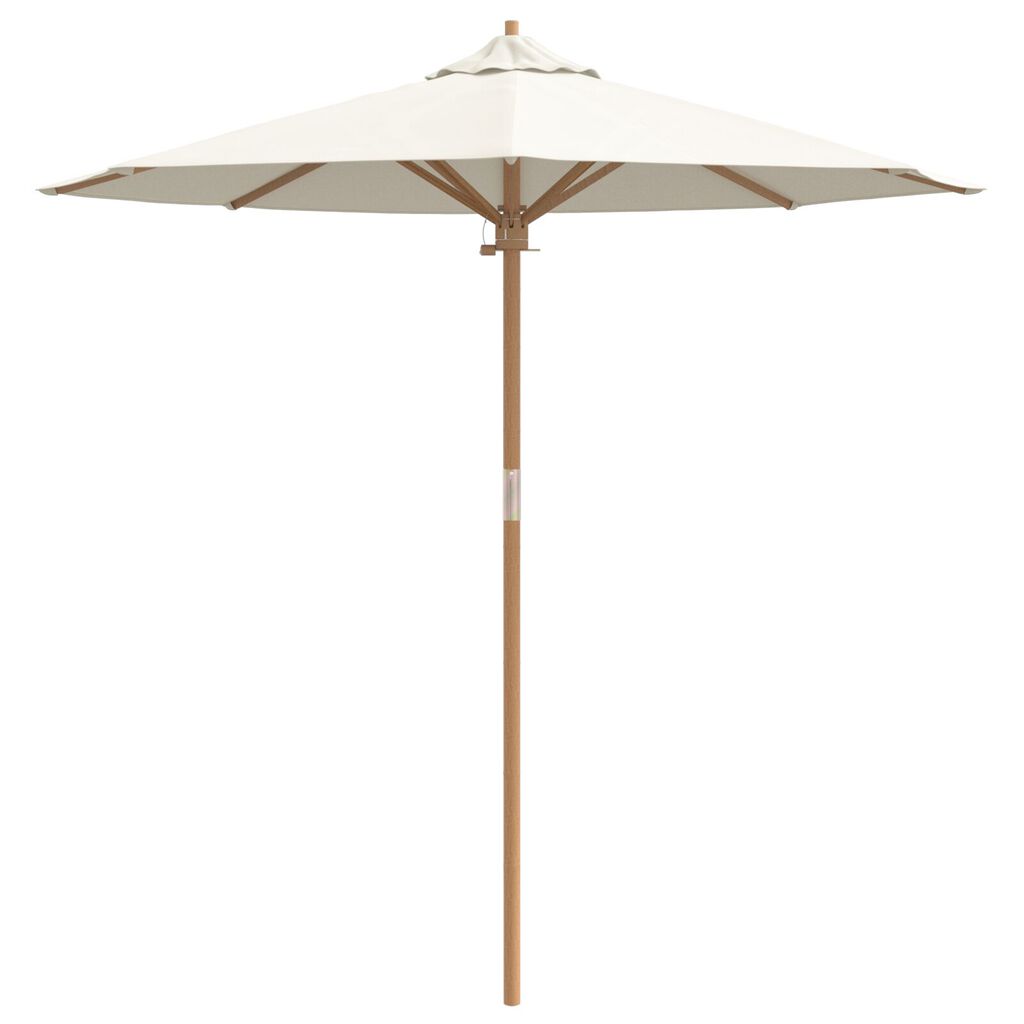 vidaXL Garden Parasol Cream White 217x230 cm Bamboo
