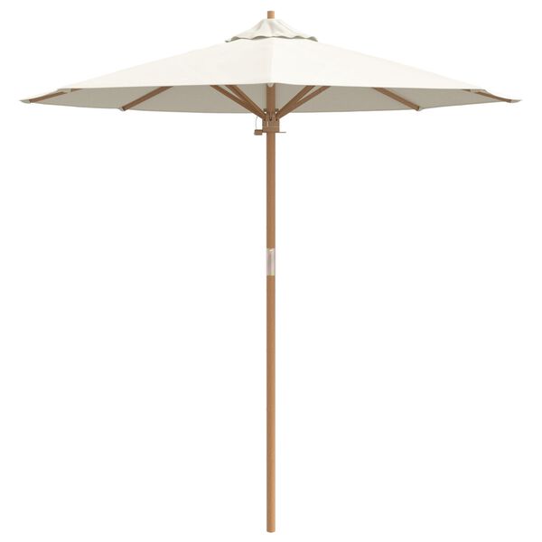 vidaXL Garden Parasol Cream White 217x230 cm Bamboo