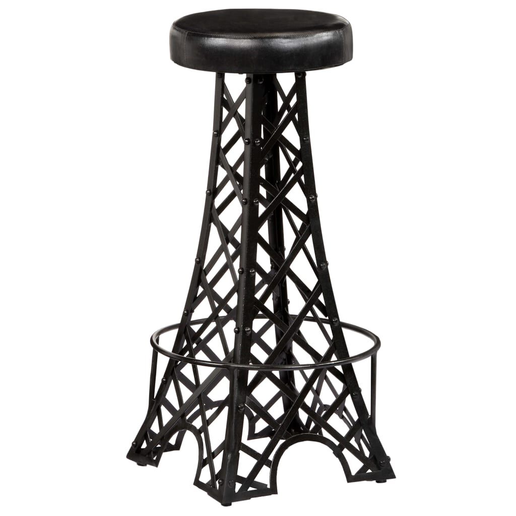 vidaXL Bar Stools 2 pcs Real Leather