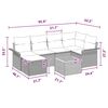 vidaXL Garden Sofa Set 7 pcs Grey Poly rattan