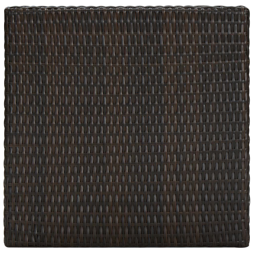 vidaXL 3 Piece Garden Bar Set with Cushions Poly Rattan Brown
