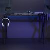 vidaXL Gaming Desk with K Shape Legs Black 110x60x75 cm