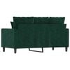 vidaXL 2-Seater Sofa Dark Green 120 cm Velvet