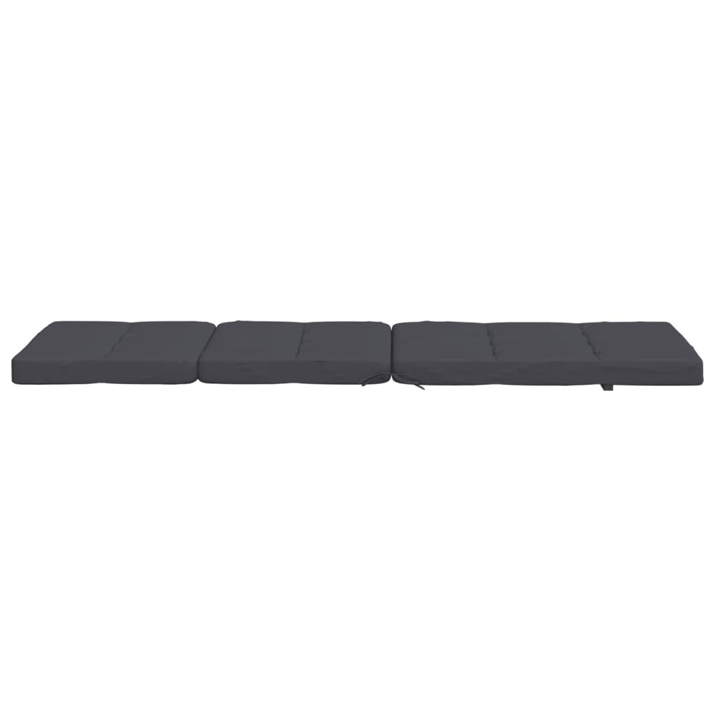 vidaXL Deck Chair Cushions 2 pcs Anthracite Oxford Fabric
