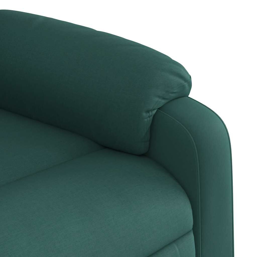 vidaXL Massage Recliner Chair Dark Green Fabric
