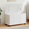 vidaXL Storage Chest with Wheels ALTA White 73x39.5x43 cm Solid Wood Pine