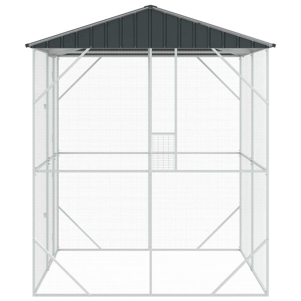 vidaXL Bird Cage Anthracite 215 x 208 x 247 cm Galvanised Steel