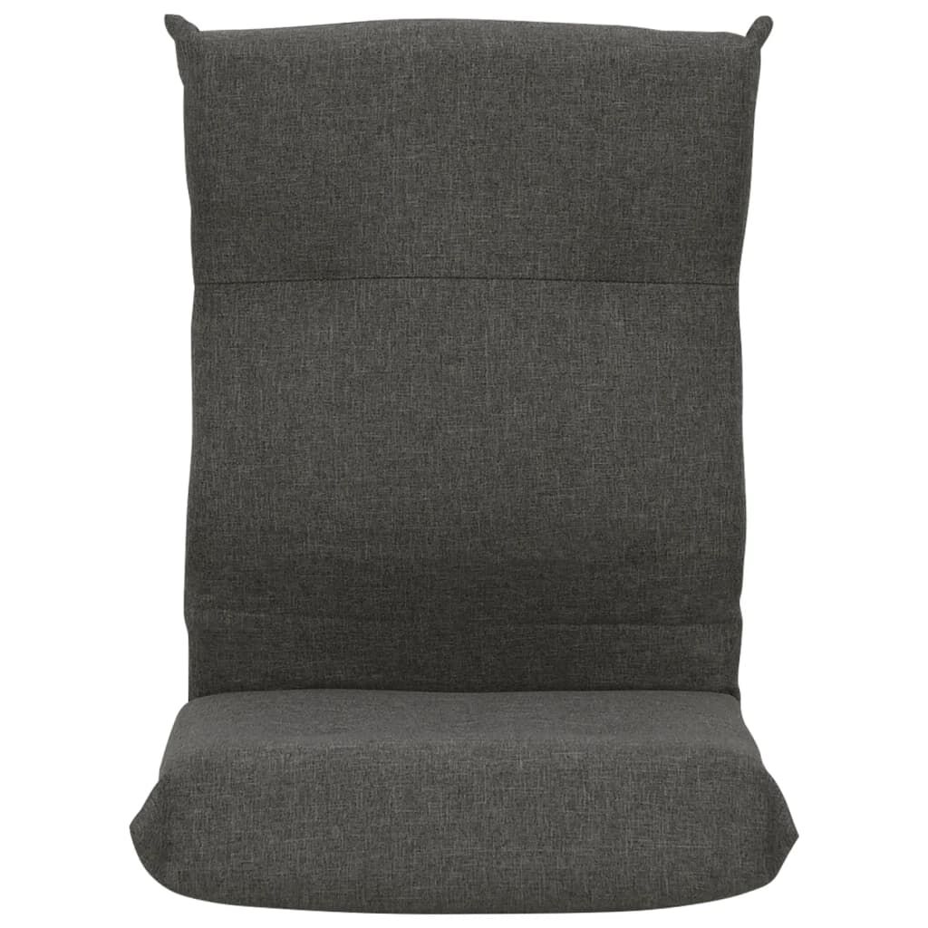 vidaxl Folding Floor Chair Dark Grey Fabric