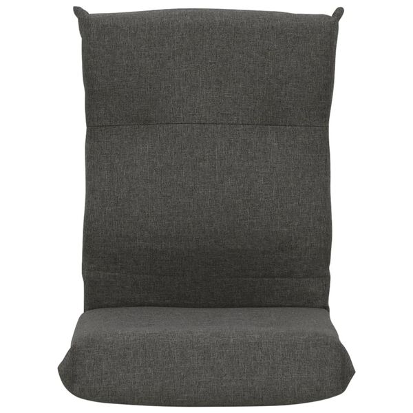 vidaxl Folding Floor Chair Dark Grey Fabric