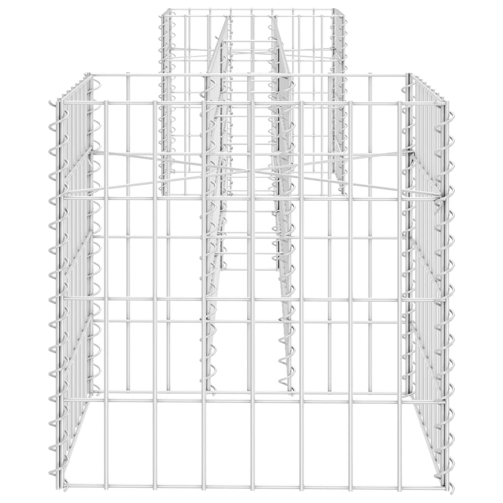 vidaXL H-Shaped Gabion Planter Steel Wire 260x40x40 cm