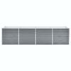 vidaXL Garden Raised Bed Galvanised Steel 320x80x77 cm Grey