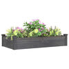 vidaXL Garden Raised Bed with Liner Grey 120x60x25 cm Solid Wood Fir