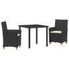 vidaXL Garden Dining Set 5 pcs Grey Poly Rattan