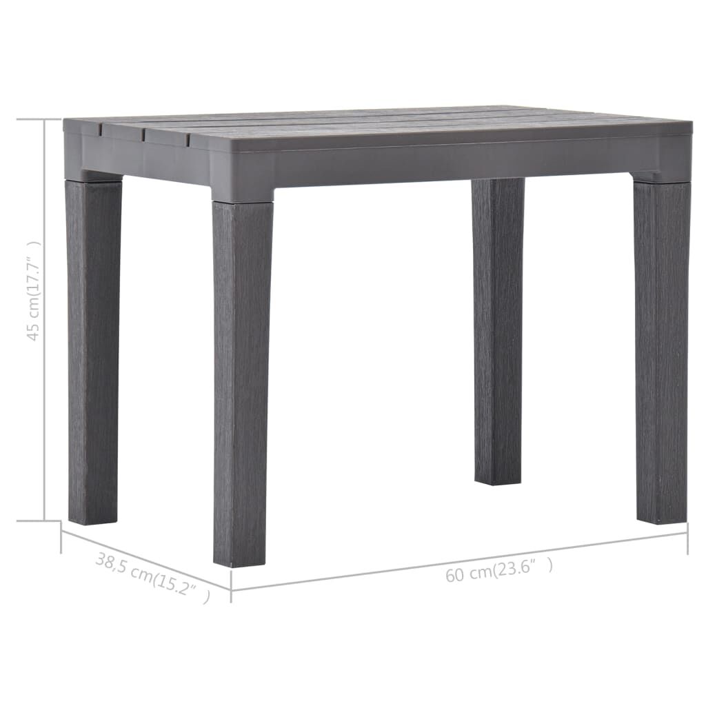 vidaXL Garden Benches 2 pcs Mocca Plastic