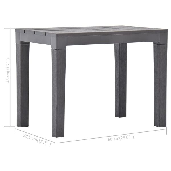 vidaXL Garden Benches 2 pcs Mocca Plastic