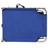 vidaXL Folding Sun Lounger with Canopy Blue Aluminium