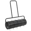 vidaXL Garden Lawn Roller Pull with Aerator Clamps Black 63 L
