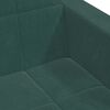 vidaXL 2-Seater Sofa Bed with Footstool Dark Green Velvet