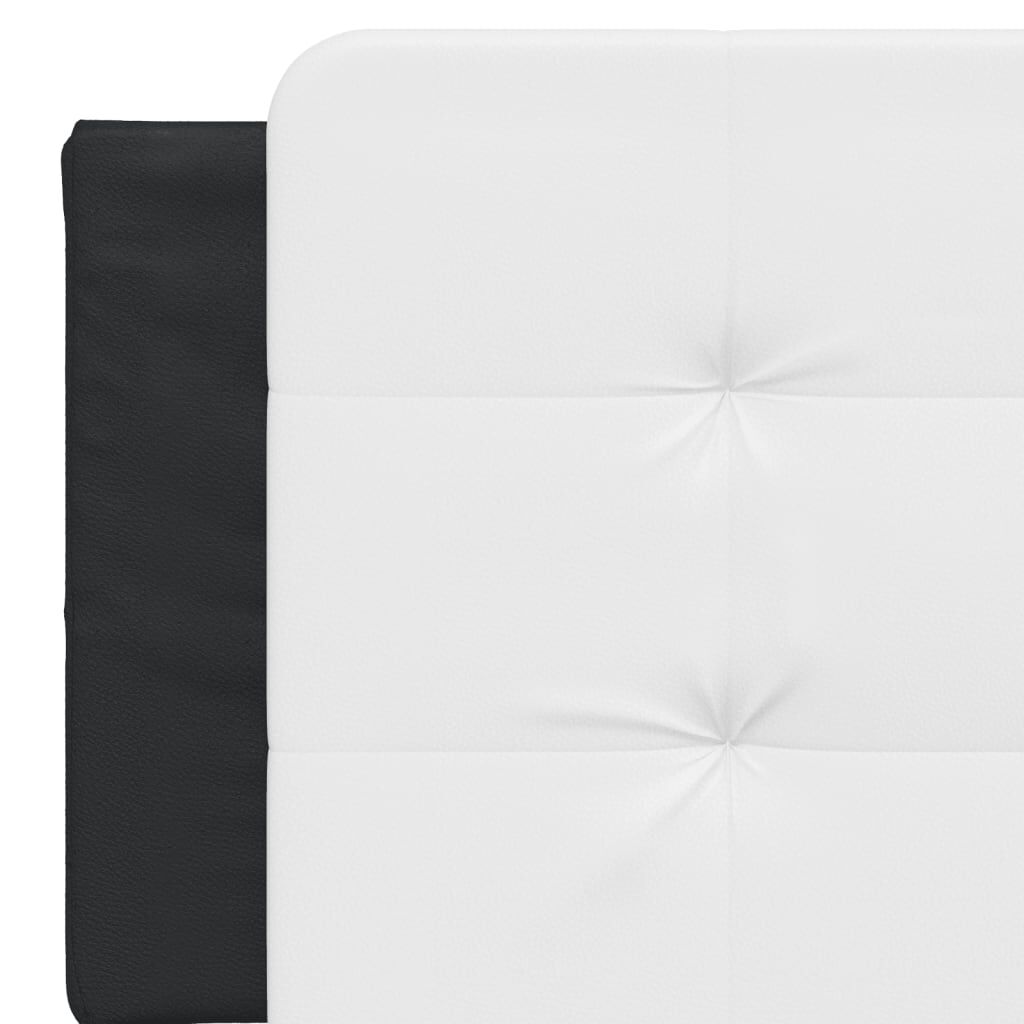 vidaXL Headboard Cushion White and Black 152 cm Queen Faux Leather