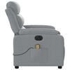 vidaXL Electric Massage Recliner Chair Light Grey Fabric