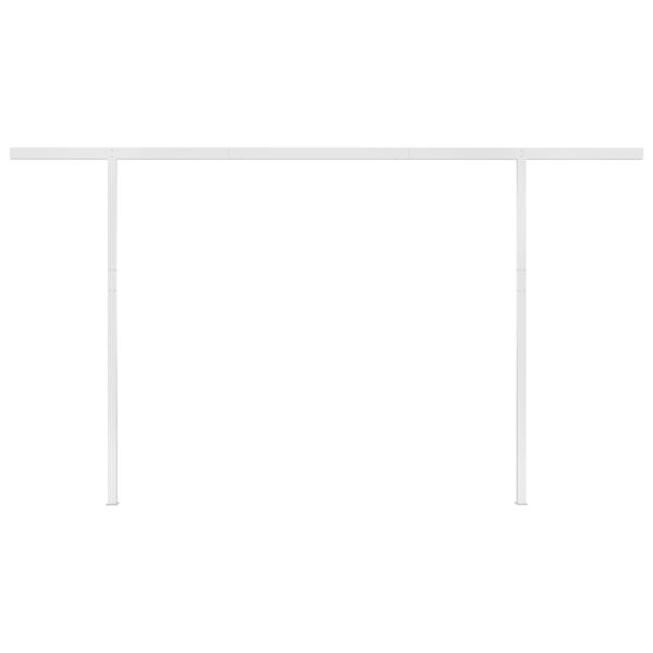 vidaXL Manual Retractable Awning with Posts 4x3 m Cream