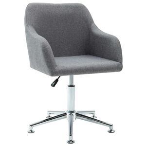 vidaXL Swivel Dining Chair Light Grey Fabric