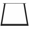 vidaXL Dining Table Legs V-Shape 2 pcs Black 80x(72-73.3) cm Steel