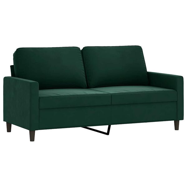 vidaXL 2-Seater Sofa Dark Green 140 cm Velvet