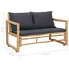 vidaXL 4 Piece Garden Lounge Set with Cushions Bamboo