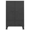 vidaXL Industrial Wardrobe Anthracite 67x35x107 cm Steel