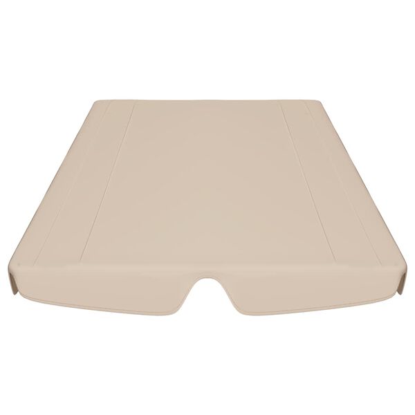 vidaXL Replacement Canopy for Garden Swing Beige 188/168x145/110 cm