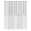 vidaXL Room Divider 5 Panels White Solid Wood Paulownia