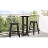 vidaXL Bar Table Black 55 x 55 x 107 cm Polyethylene