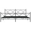 vidaXL Metal Bed Frame without Mattress with Footboard Black 193x203cm