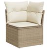 vidaXL 7 Piece Garden Sofa Set with Cushions Beige Poly Rattan