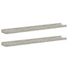 vidaXL Wall Shelves 2 pcs Concrete Grey 80x9x3 cm