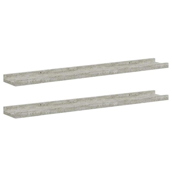 vidaXL Wall Shelves 2 pcs Concrete Grey 80x9x3 cm