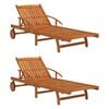 vidaXL Sun Loungers 2 pcs Solid Wood Acacia