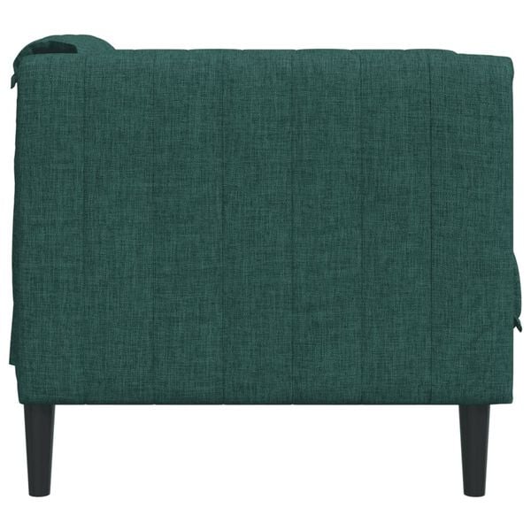 vidaXL Sofa Chair Dark Green Fabric